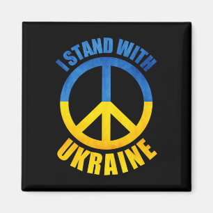 Aimant Je suis avec le symbole de la paix en Ukraine