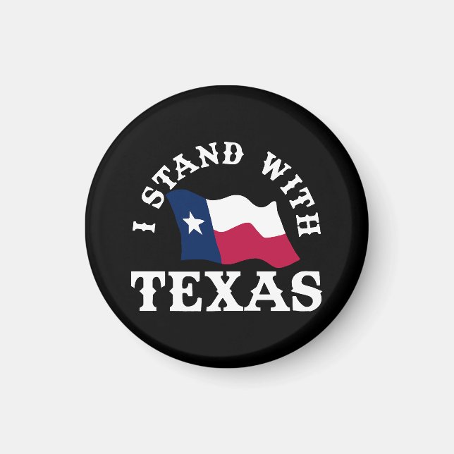 Aimant Je suis avec le Texas (Devant)