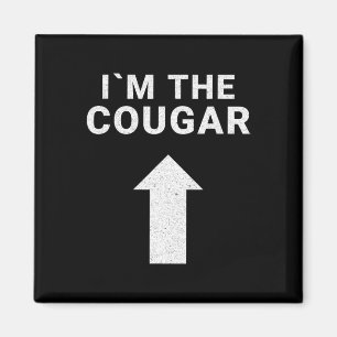 Aimant Je suis avec l'Humour Cougar Halloween cadeau d'an