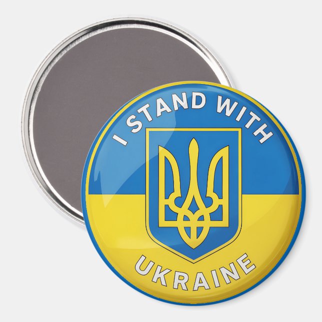 Aimant je suis avec l'Ukraine (Recto/Verso)