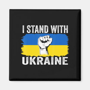 Aimant Je Suis Avec L'Ukraine Le Drapeau Ukrainien Soutie