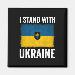 Aimant Je suis avec l'Ukraine Soutien à l'Ukraine Drapeau