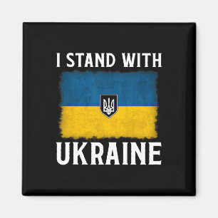 Aimant Je suis avec l'Ukraine Soutien à l'Ukraine Drapeau