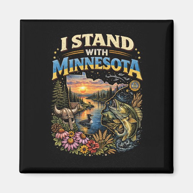 Aimant Je suis avec Minnesota (Devant)