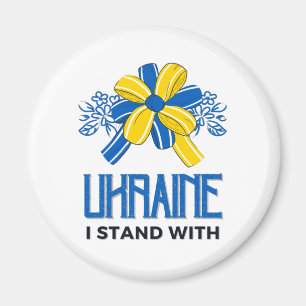 Aimant Je suis avec Ukraine Flag - Soutenez les Ukrainien