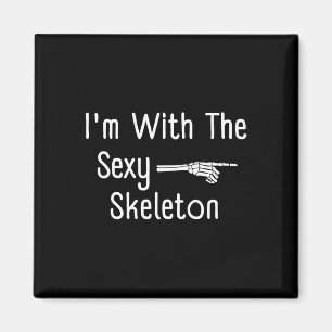 Aimant Je suis avec Y Skeleton Halloween Costume drôle De