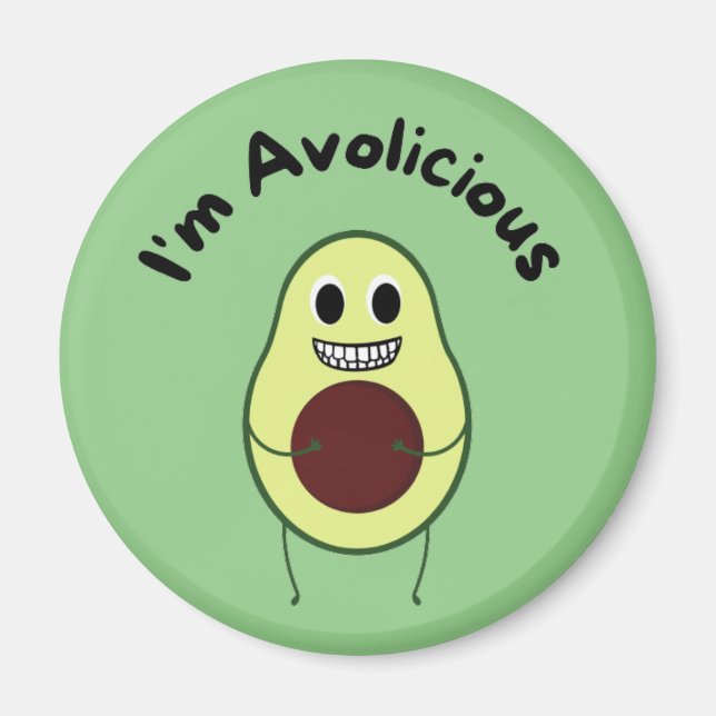 Aimant Je suis Avolicious - Funny Fruit Pun (Devant)