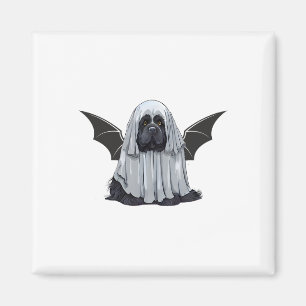 Aimant Je Suis Bat Ghost Dog. Chien mignon Habillé Comme