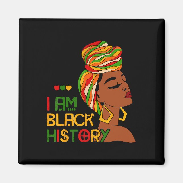 Aimant Je Suis Black History Mois African American Junete (Devant)