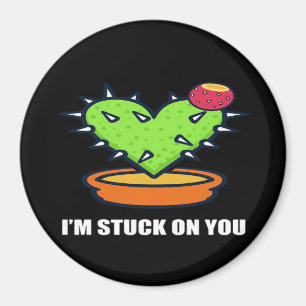 Aimant Je suis coincé sur toi Cactus Dessin de plante mig