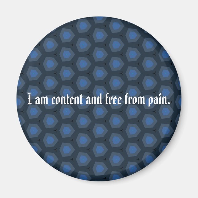 Aimant Je suis content et libre de douleur (Devant)