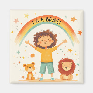 Aimant Je Suis Courageux - Affirmation Enfants