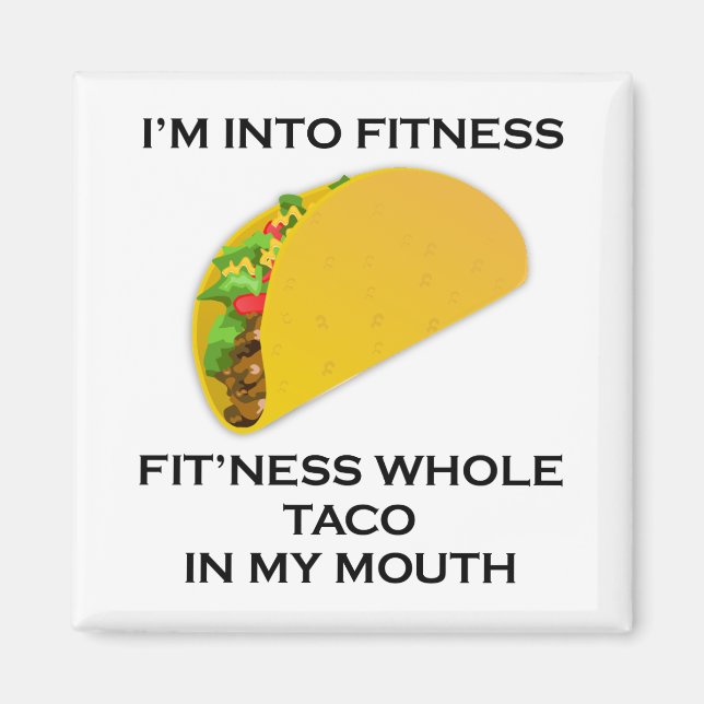 Aimant Je suis dans Fitness Taco (Devant)