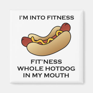 Aimant Je suis dans le hot-dog de forme physique