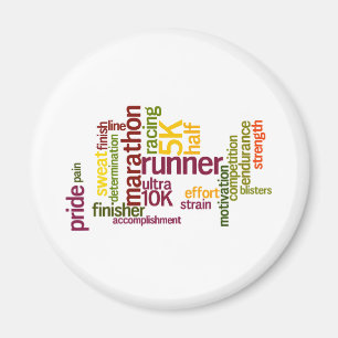 Aimant Je suis des mots d'un coureur