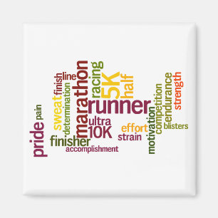 Aimant Je suis des mots d'un coureur