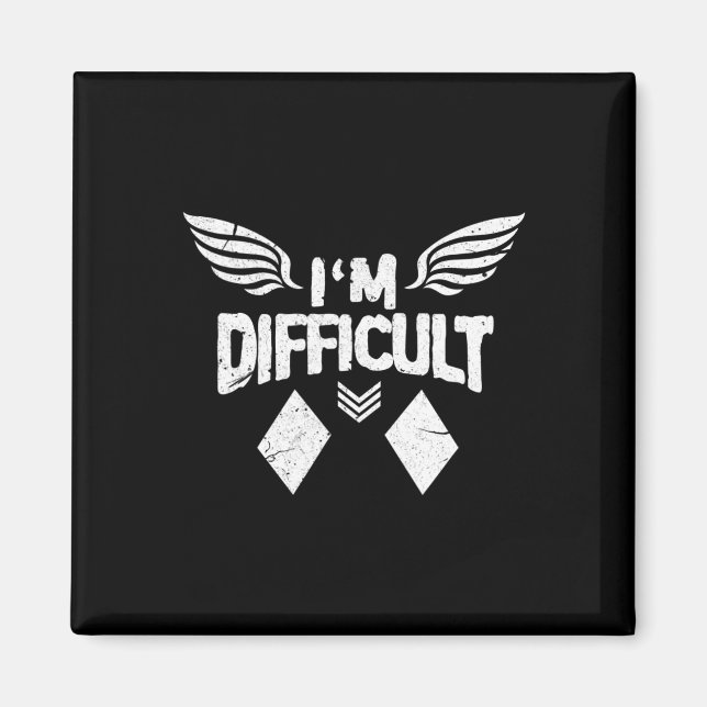 Aimant Je suis difficile Double Diamonds Ski Snowboard Gi (Devant)