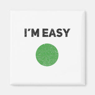 Aimant Je suis Easy Green Skiing Circle Snowboard Vintage