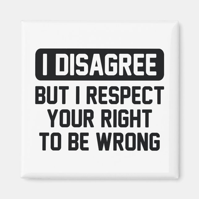 Aimant Je suis en désaccord (Devant)