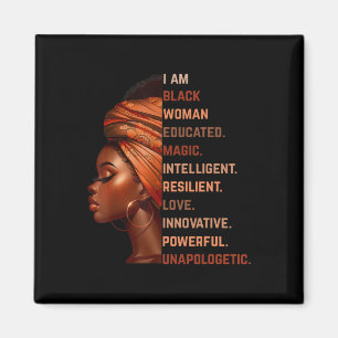 Aimant Je Suis Femme Noire Éduquée Magique Intelligente M