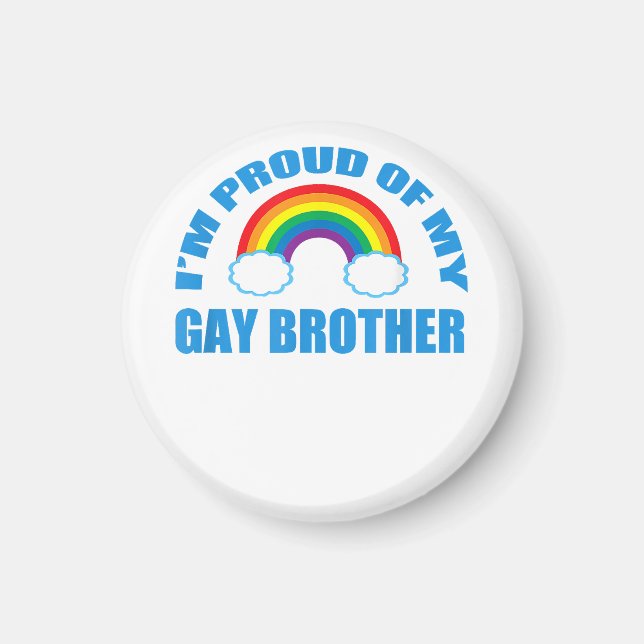 Aimant Je suis fier de mon frère gay (Devant)