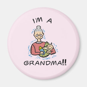Aimant Je suis grand-mère et bébé