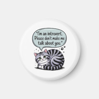 Aimant "Je suis introverti. Ne me faites pas parler de