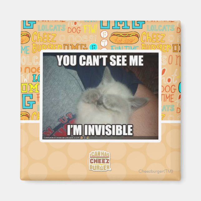 Aimant Je suis invisible (Devant)