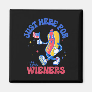 Aimant Je suis juste ici pour les Wieners drôle le 4 Juil
