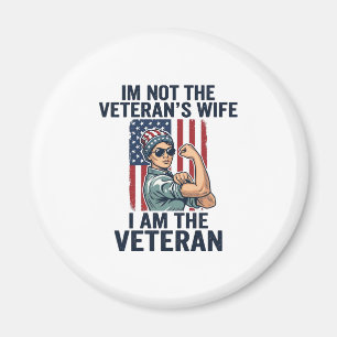 Aimant Je suis la conception de femme patriotique vétéran