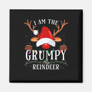 Aimant Je suis la famille de Noël du renne grincheux