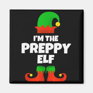 Aimant Je suis la famille d'elfe prépa pyjama Noël drôle 