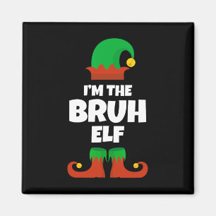Aimant Je suis La famille des elfes Bruh Pajama Noël drôl