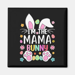 Aimant Je suis La Mama Bunny mignonne Rabbit de Pâques Or