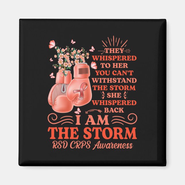 Aimant Je suis la tempête RSD CRPS Sensibilisation Boxing (Devant)