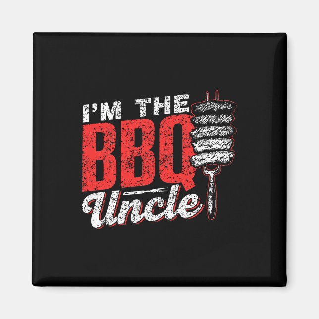 Aimant Je suis Le Barbecue Barbecue Grill Bbq Uncle Meat (Devant)