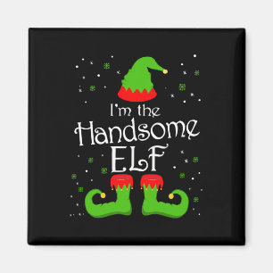 Aimant Je suis le beau Elf Tee Family Matching Group Elf