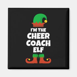 Aimant Je suis le Cheer Coach Elf Family Pyjama Christmas