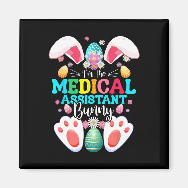 Aimant Je suis le lapin médical instantané de Pâques (Devant)