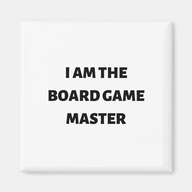 Aimant Je suis le maître du jeu de société (Devant)