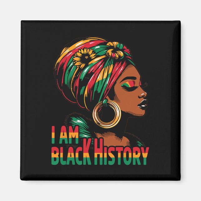 Aimant Je suis le mois de l'histoire des Noirs Afro-Améri (Devant)