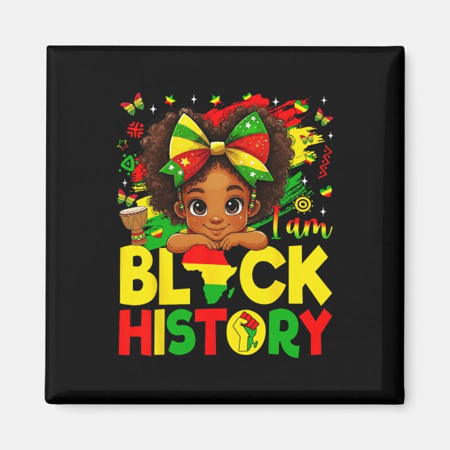 Aimant Je suis le mois de l'histoire des Noirs Fierté afr (Devant)