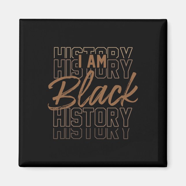 Aimant Je suis le Mois de l'histoire des Noirs Fierté afr (Devant)