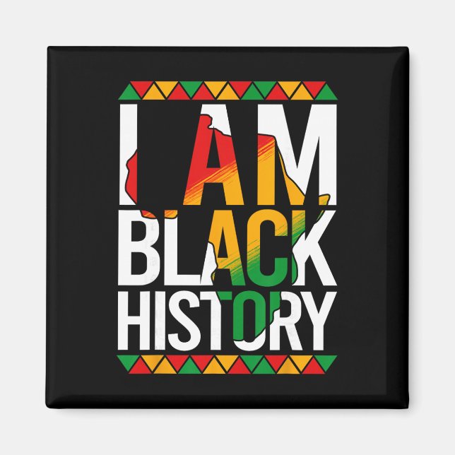 Aimant Je suis le Mois de l'histoire des Noirs Fierté afr (Devant)