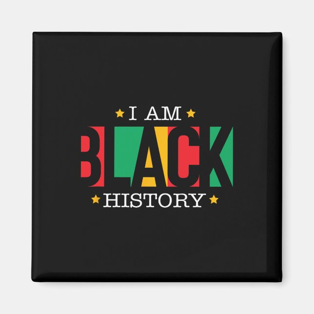 Aimant Je suis le Mois de l'histoire des Noirs Fierté afr (Devant)
