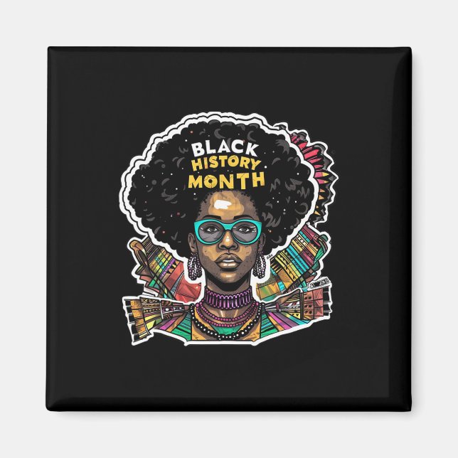 Aimant Je suis le Mois de l'histoire des Noirs Fierté afr (Devant)