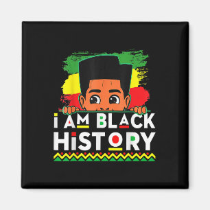 Aimant Je suis le Mois de l'Histoire des Noirs Garçons Af