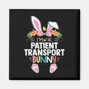 Aimant Je suis le patient Transport Bunny Lapin de Pâques