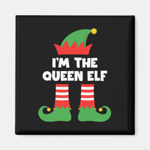 Aimant Je suis le Queen Elf Funny Xmas Matching Family Gr