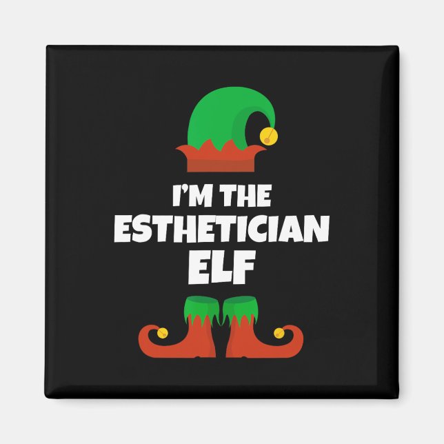 Aimant Je suis l'Esthétique Elf famille pyjama Noël Soit (Devant)